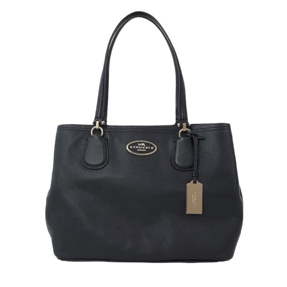 Coach Handbags - 18. Coach Kitt Leather Carryall Large Tote Bag Purse Black